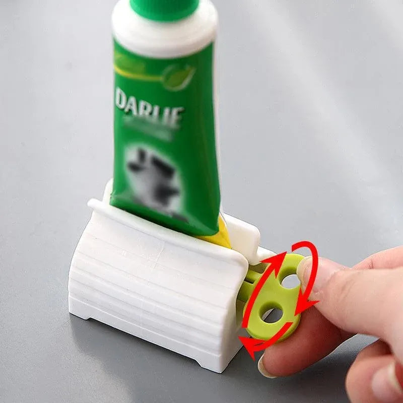 3X Toothpaste Squeezer Bathroom Tube Easy Stand Dispenser Rolling Holder Seat