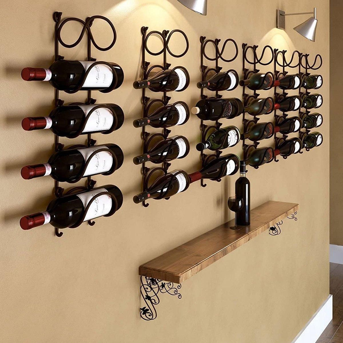 Multifunctional Wall Mounted Bathroom Storage Rack Multi Layer Towel and Wine — product image 4 of 13