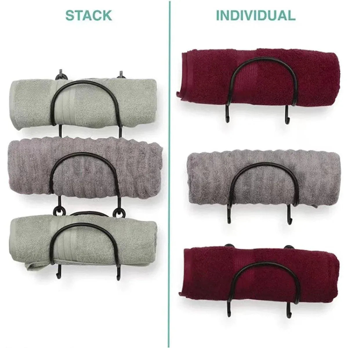 Multifunctional Wall Mounted Bathroom Storage Rack Multi Layer Towel and Wine — product image 6 of 13