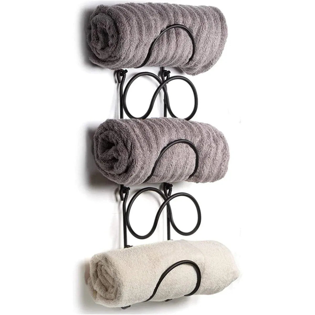 Multifunctional Wall Mounted Bathroom Storage Rack Multi Layer Towel and Wine — product image 10 of 13