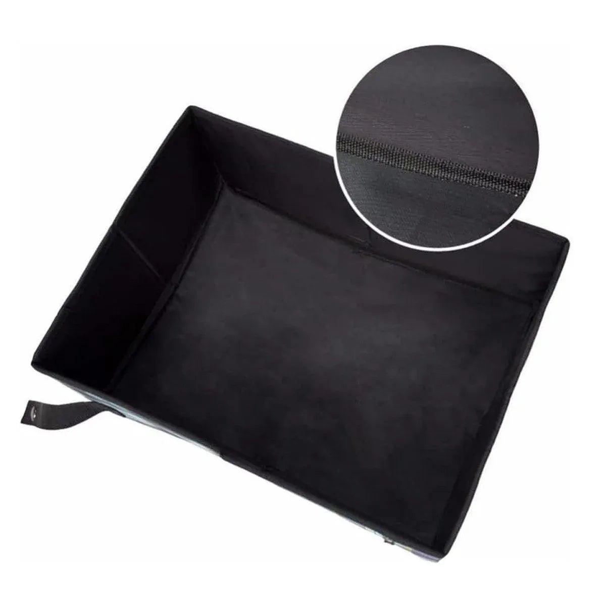 Foldable Black Travel Cat Litter Tray with Lid - 40 × 30 × 15 cm