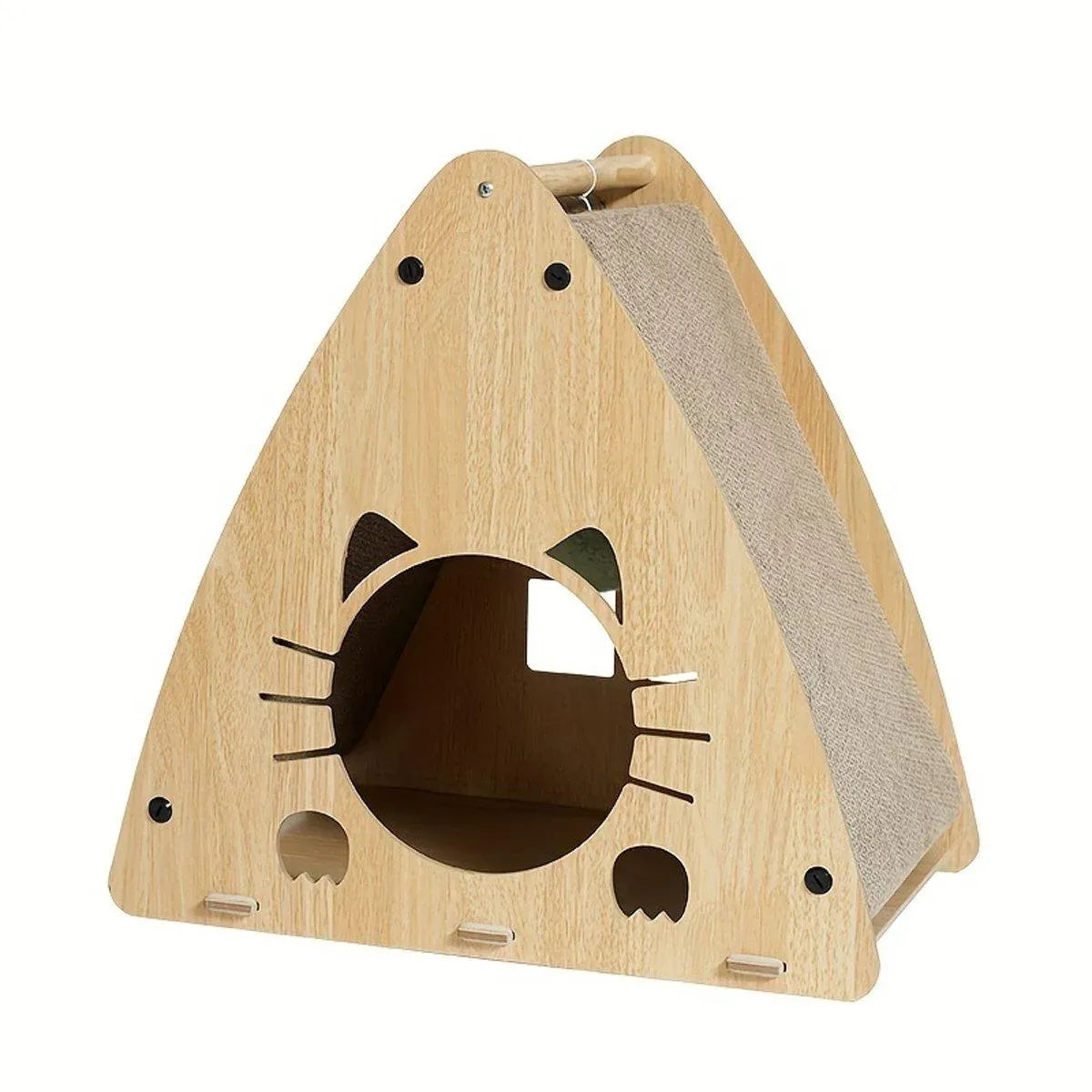 Triangular Cat Scratching House & Hideaway - 45.7 cm