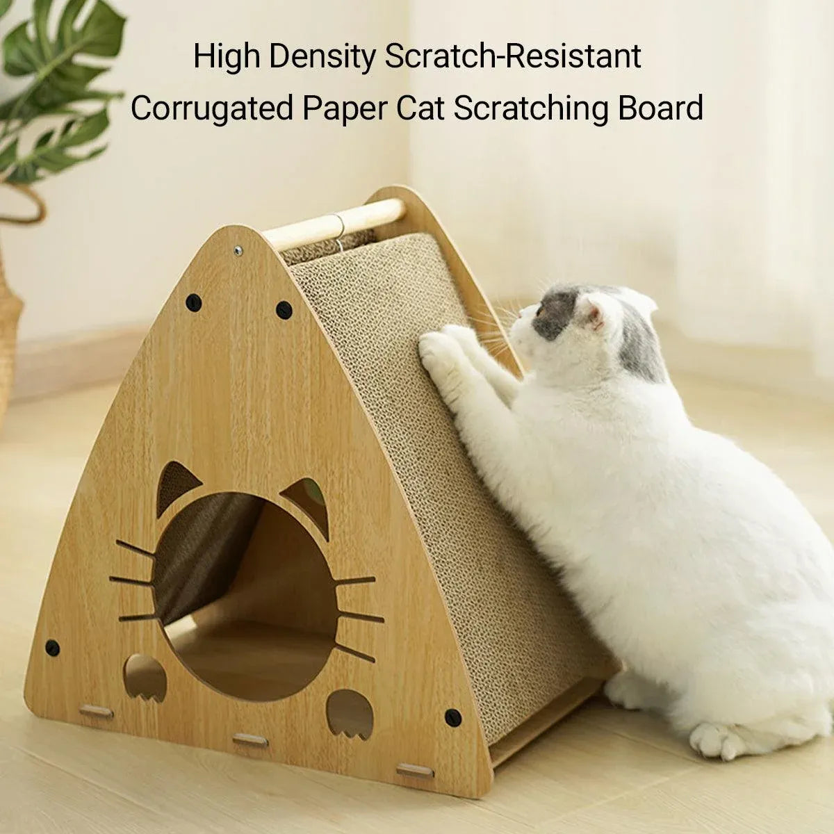 Triangular Cat Scratching House & Hideaway - 45.7 cm