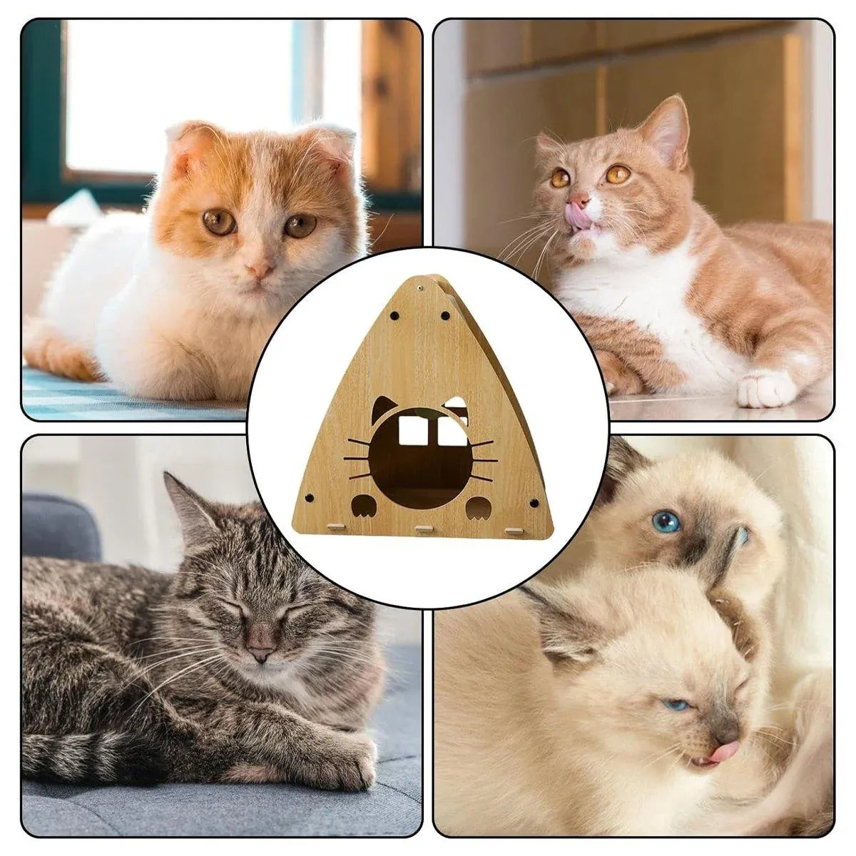 Triangular Cat Scratching House & Hideaway - 45.7 cm