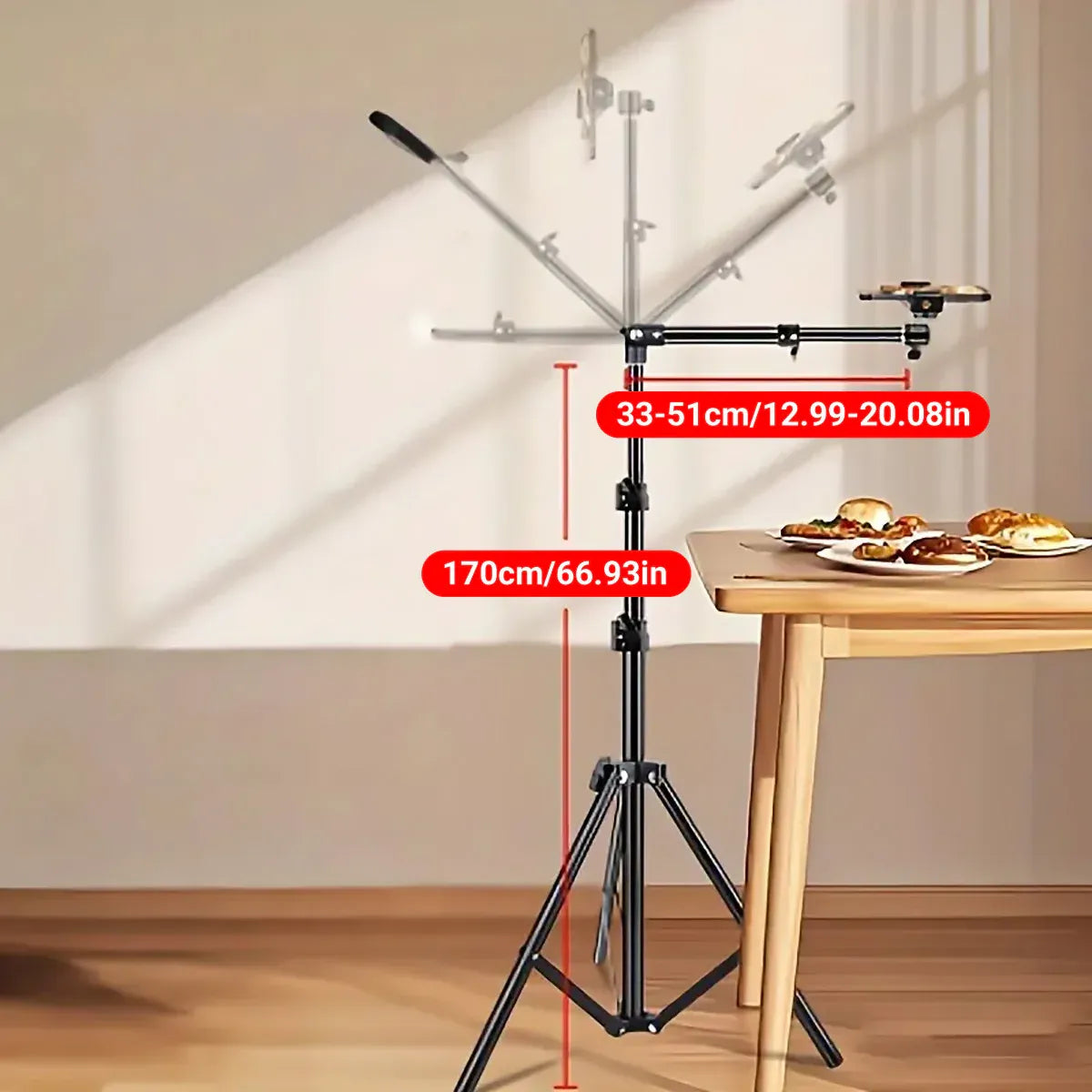2.2m Adjustable Overhead Shooting Stand For Phone Camera DSLR Video Live Use — product image 3