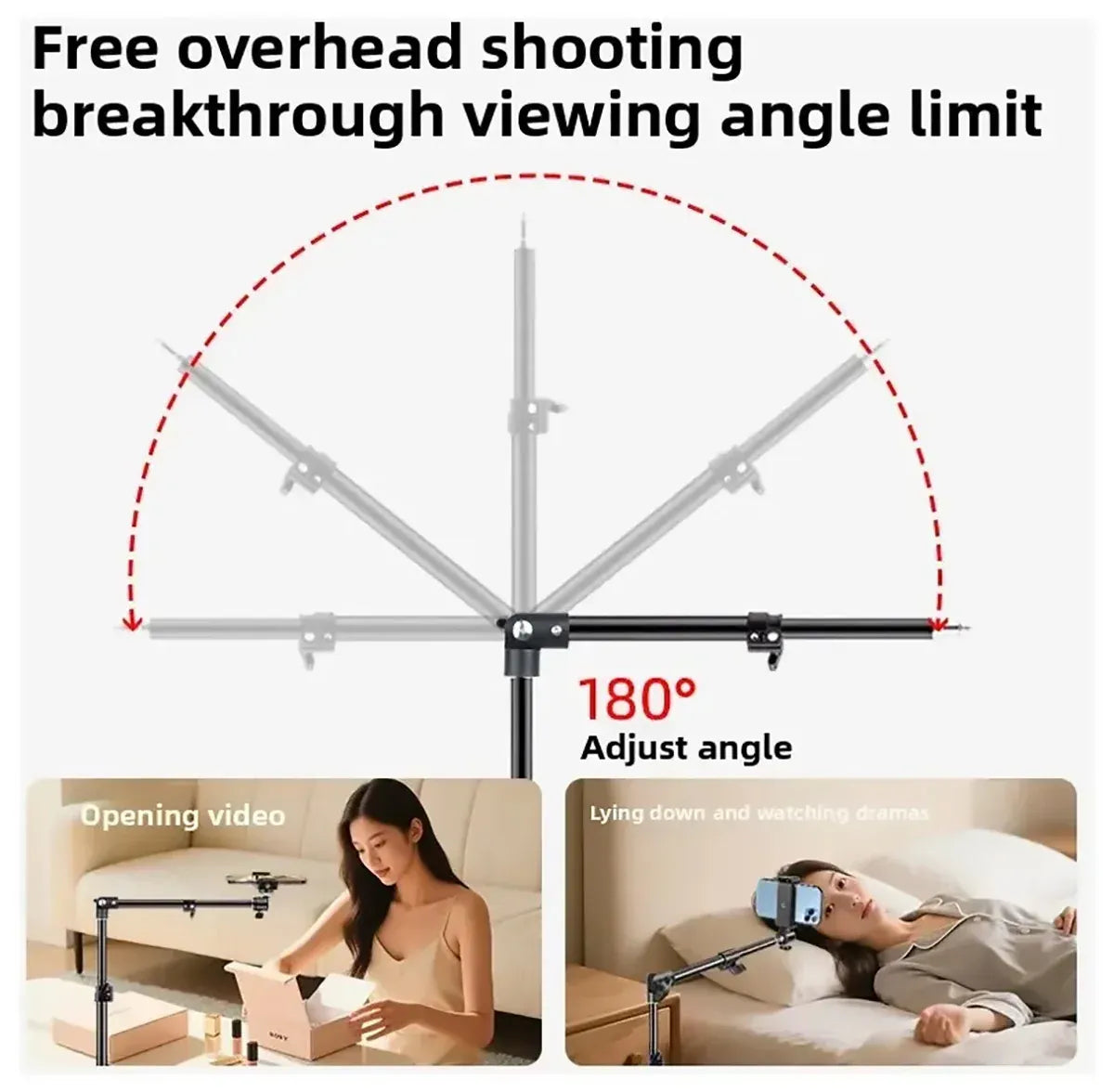 2.2m Adjustable Overhead Shooting Stand For Phone Camera DSLR Video Live Use — product image 4