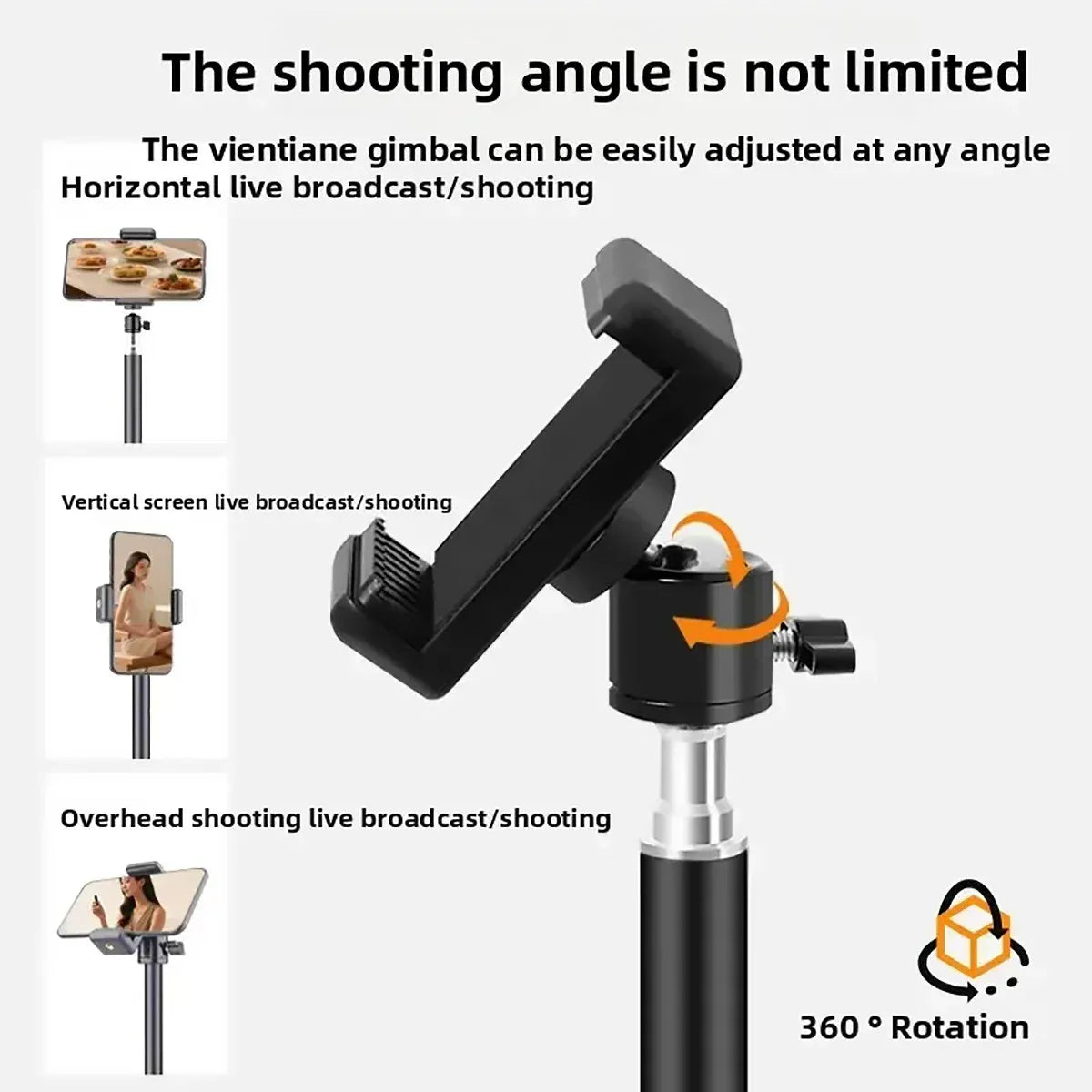 2.2m Adjustable Overhead Shooting Stand For Phone Camera DSLR Video Live Use — product image 5