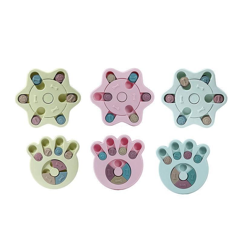 Interactive Dog Treat Puzzle Toy, Green Claw Shape