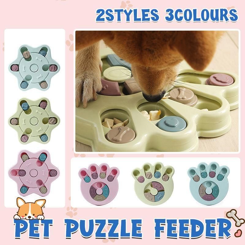 Interactive Dog Treat Puzzle Toy, Pink Claw Shape
