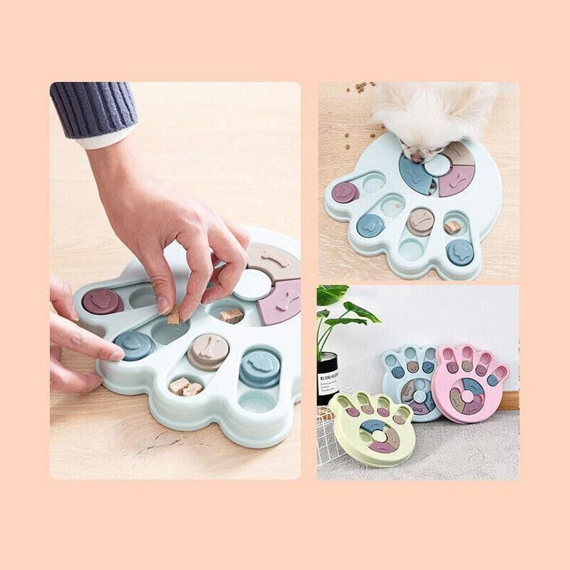 Interactive Dog Treat Puzzle Toy, Pink Claw Shape