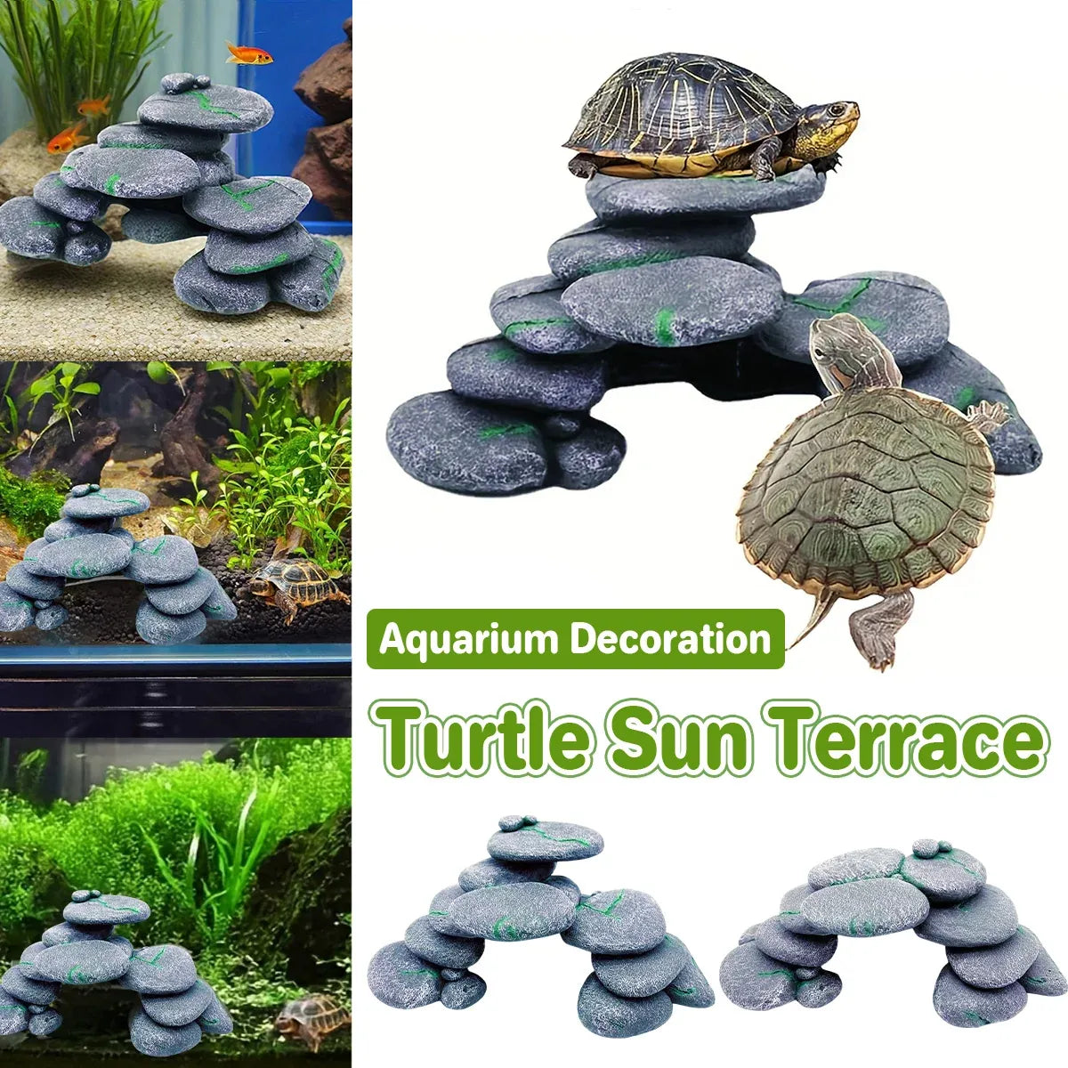Turtle Basking & Climbing Platform with Ramp - Style A