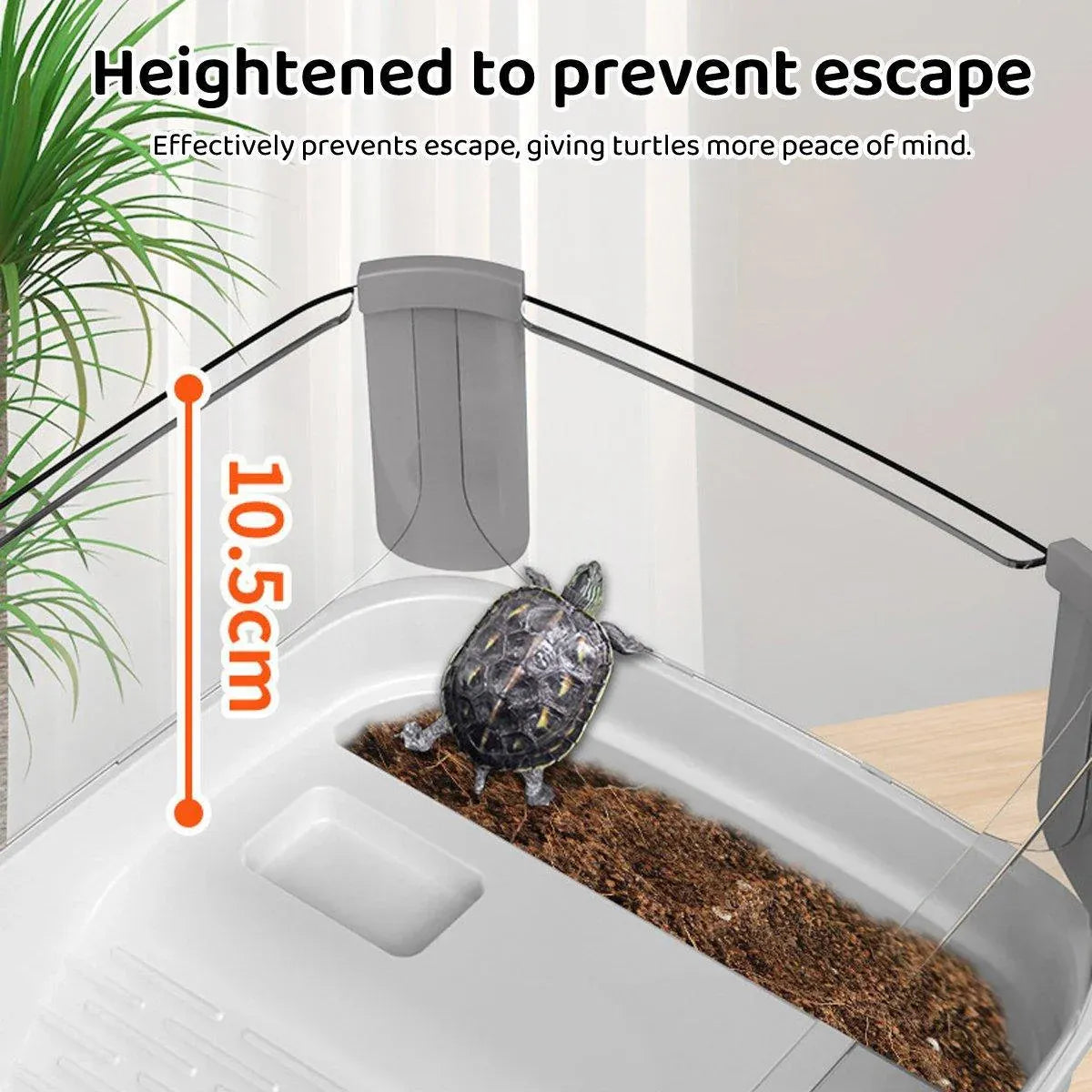 Small Aquatic Turtle Tank with Basking Platform & Drain – 50 × 25 × 18 cm - product photo 4 of 12