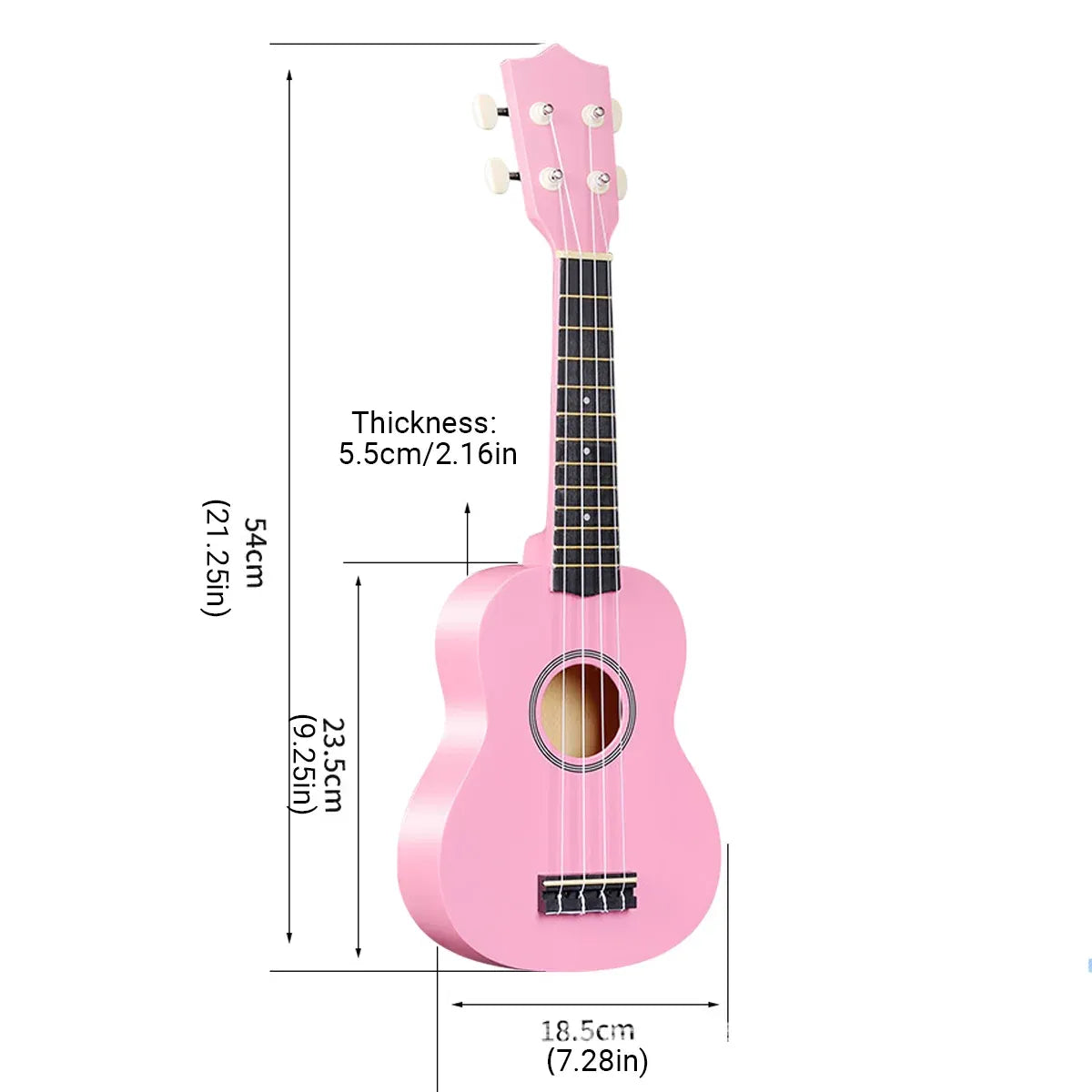 21 Inch Ukulele Beginner 4 String Small Guitar Easy To Learn Clear Sound Use - Pink — product image 4