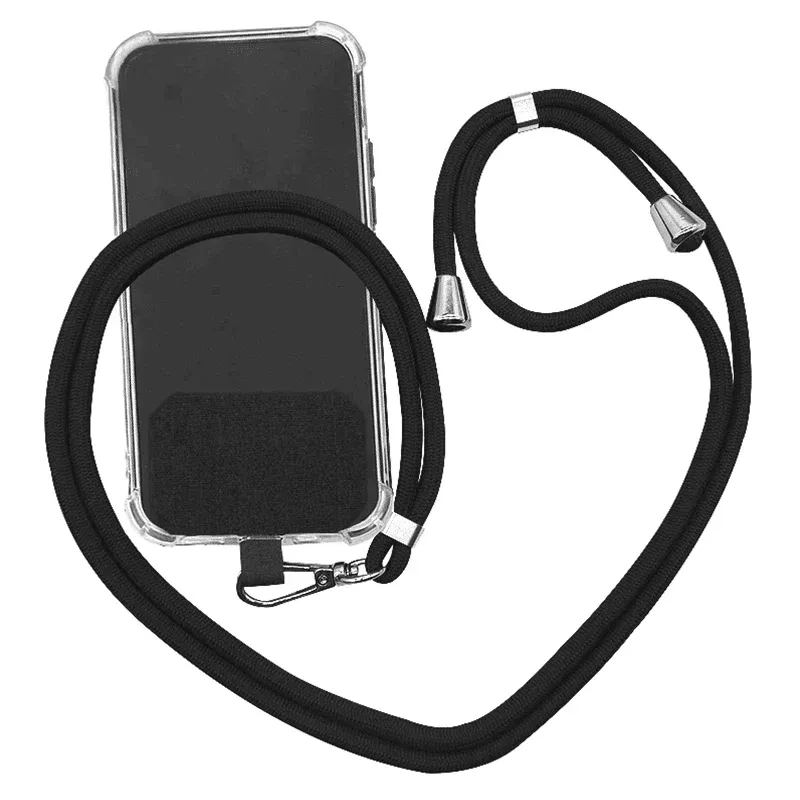 Adjustable Phone Lanyard with Patch for Most Cases Neck Strap Holder - Yellow