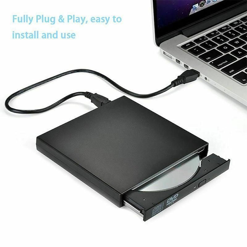 Usb External Cd Rw Dvd Rom Writer Burner Player Drive Pc Laptop For Mac Windows — product image 4