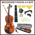 Beginner Violin 4/4 Set Durable Linden Wood for Kids Adults Learning