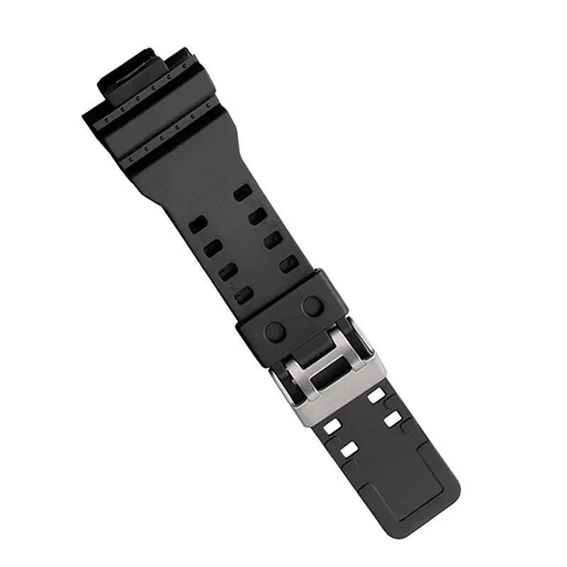 16mm TPU Watch Strap Compatible with G Series GA100 G8900 GW8900 with Tool Pins - Black