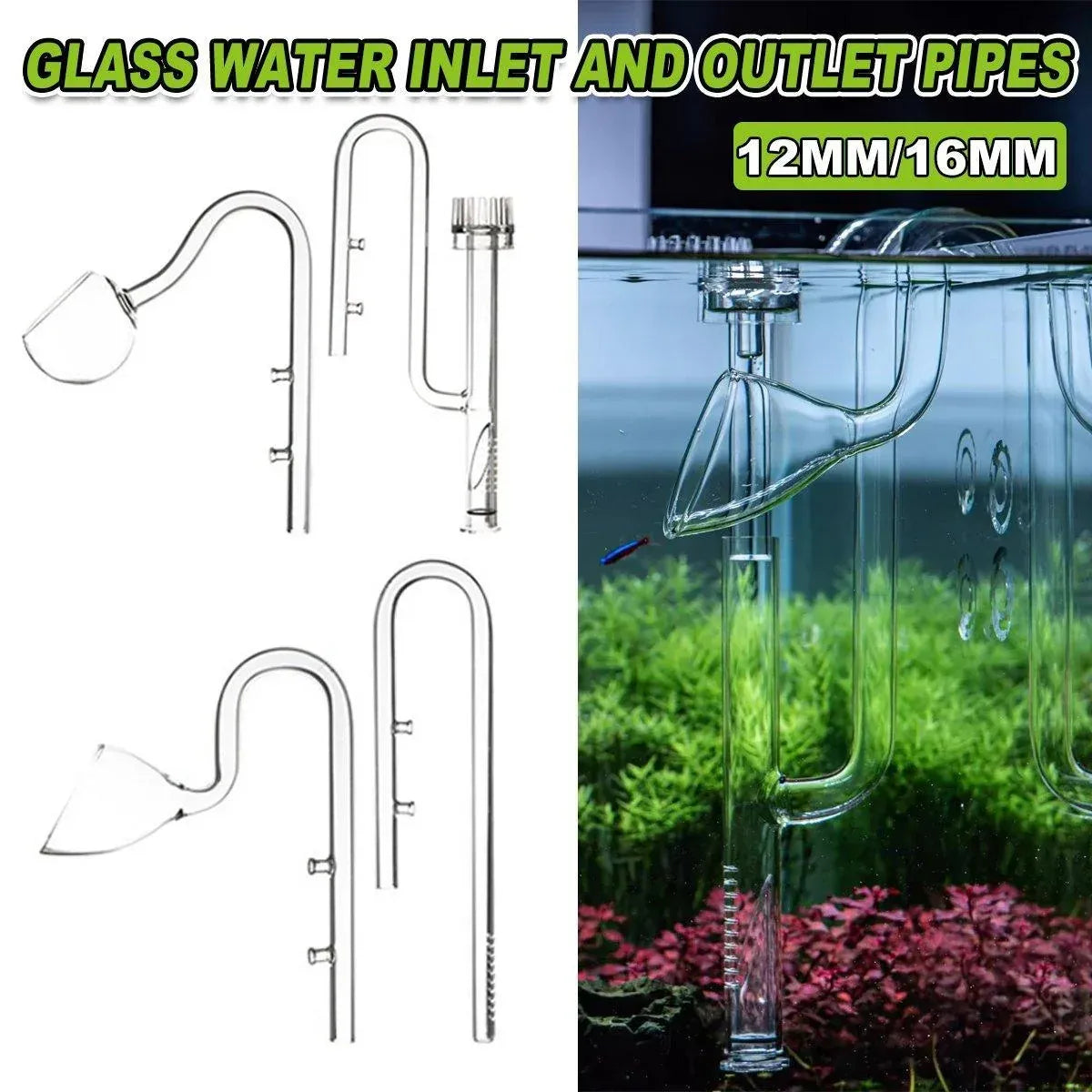 Glass Aquarium Lily-Style Inlet Pipe – 12 mm - product image 2 of 15