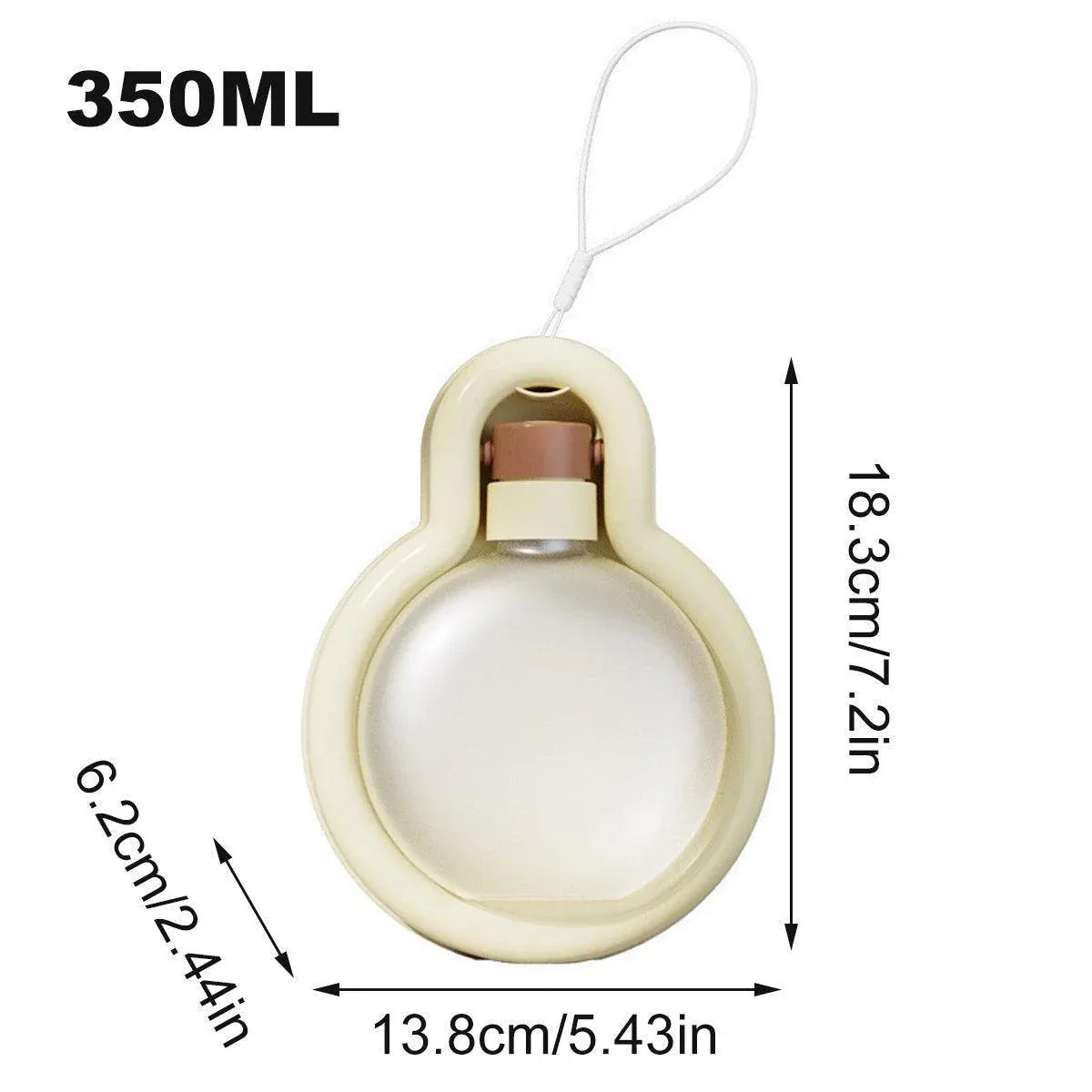 Foldable Pet Travel Water Bottle & Drinking Bowl - Green, 350 mL