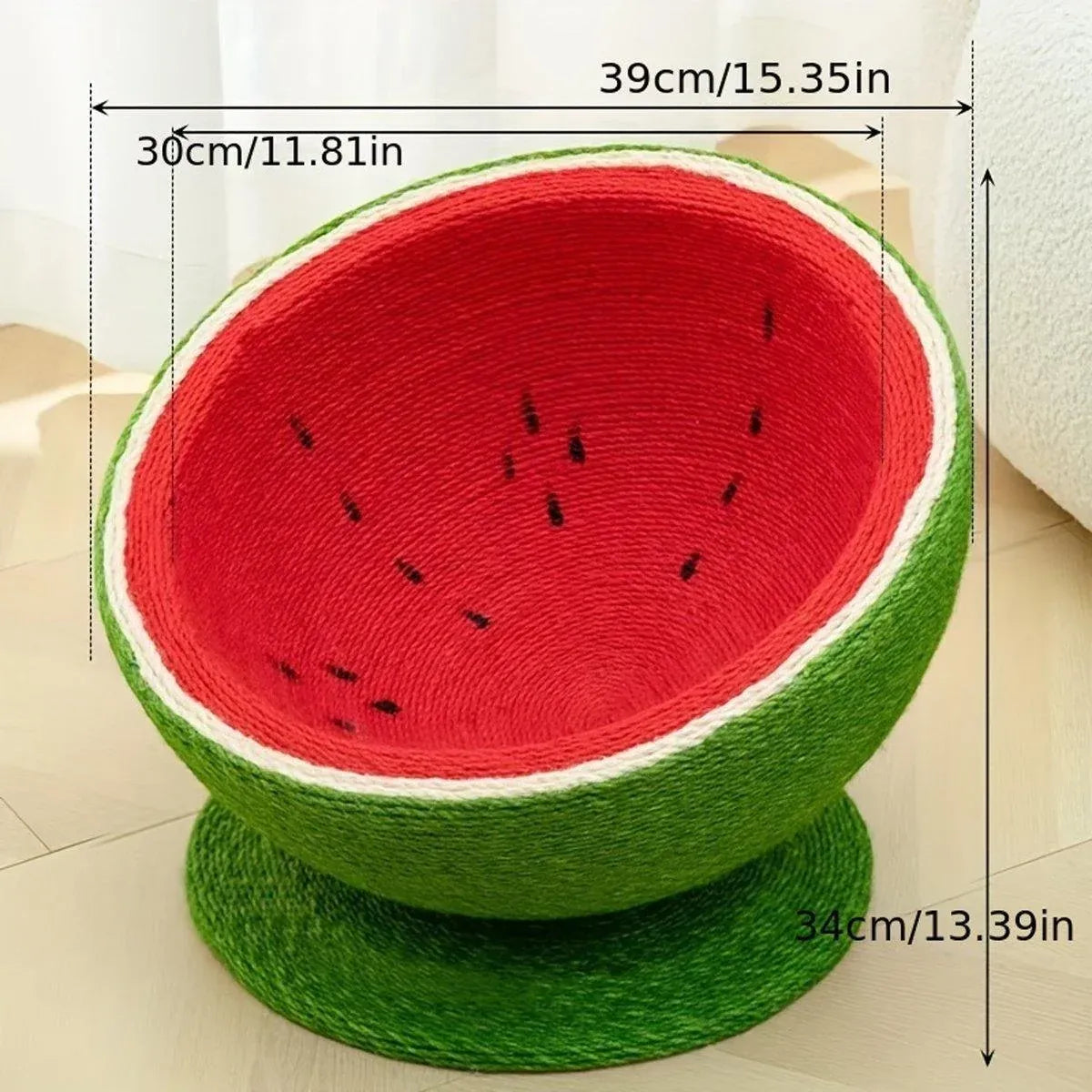 Watermelon-Style Cat Scratching Board & Bed - product photo 3 of 13