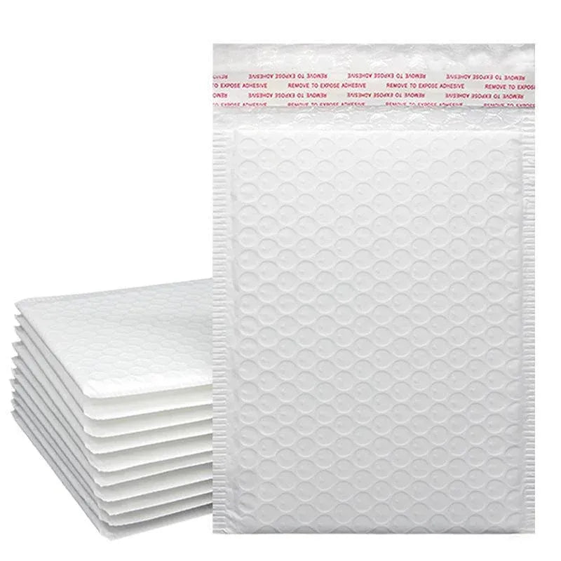25PCS Poly Bubble Mailers Envelope Padded Bag White Cushioned Satchel 15 Sizes - 25PCS-16*21CM — product photo 3