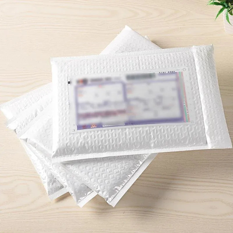 25PCS Poly Bubble Mailers Envelope Padded Bag White Cushioned Satchel 15 Sizes - 25PCS-16*21CM — product photo 6