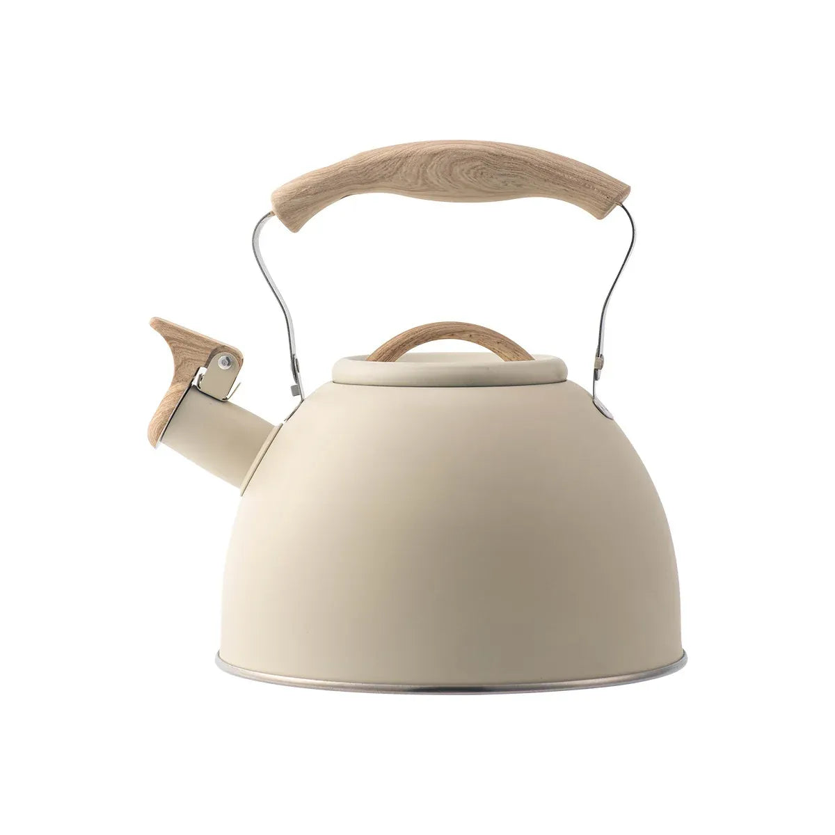 3 L Stainless Steel Whistling Stovetop Kettle – Off-White
