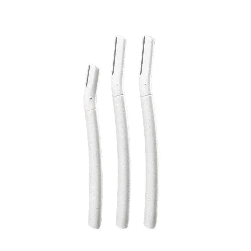 3Pcs Eyebrow Razor Set Facial Trimmer Shaver Blade Hair Remover Beauty Tool - Eyebrow Razor-White-1*Short+2*Long