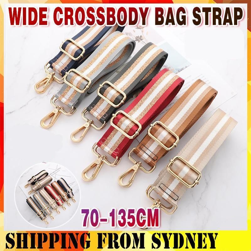 New Crossbody Bag Handbag Belt Satchel Wide Adjustable Canvas Shoulder Strap - Grey