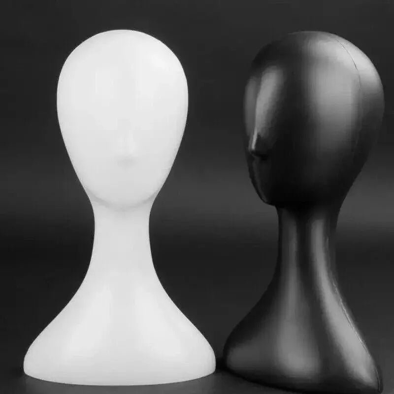 Display Stand Female Mannequin Head for Wig Hat Scarf Hair Model - White — product photo 9