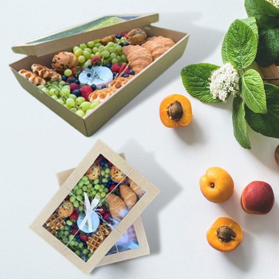 50pcs Bakery Cake Packaging Boxes with Visible Open Window Lunch Boxes - S — product photo 5