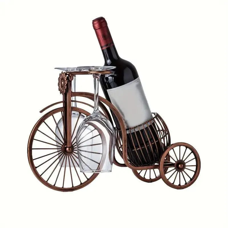 Vintage Tricycle Wine Rack Home Decoration Wine Organizer Ornament Holder