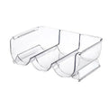 Fridge Organiser Wine Beer Stacking Bottle Rack Kitchen Space Saving Can Holder - 3 Grids