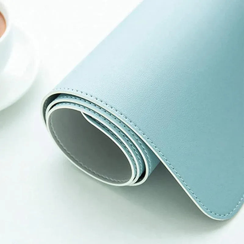 60*30Cm Leather Mouse Pad Gaming Waterproof Mousepad Desk Mat Anti-Slip Rubber - Wine Red