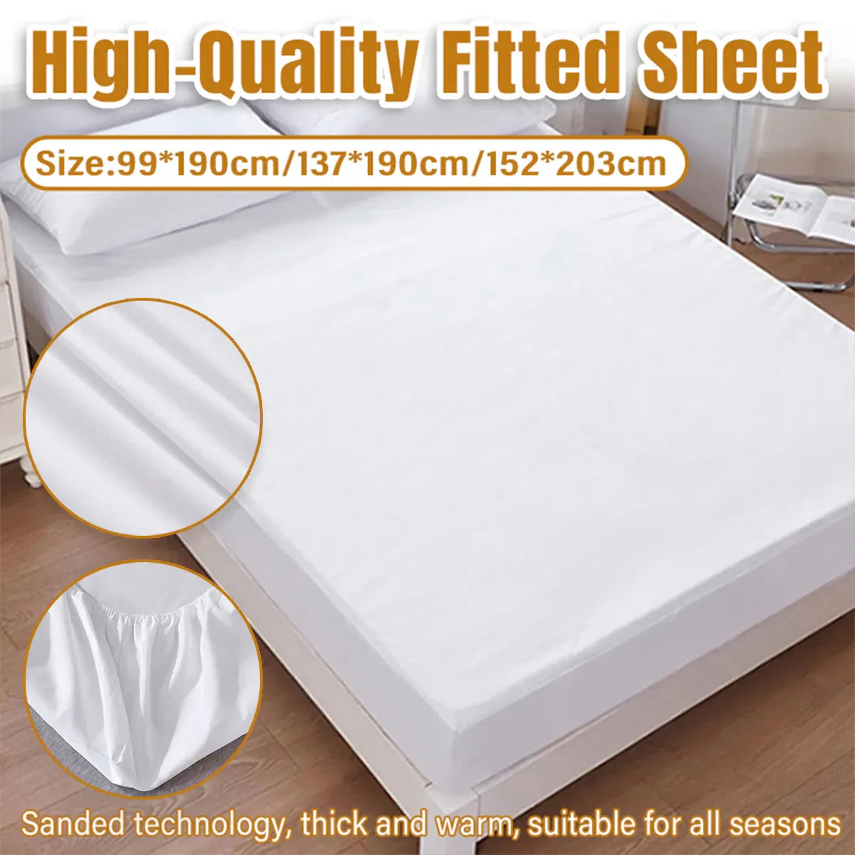 Waterproof Fitted Mattress Protector – 137 × 190cm