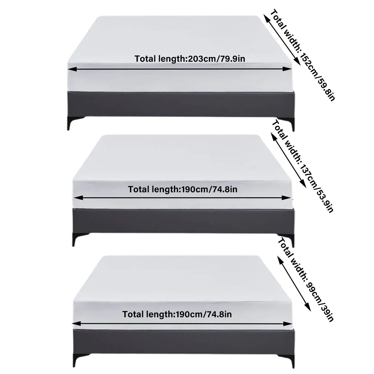 Waterproof Fitted Mattress Protector – 137 × 190cm