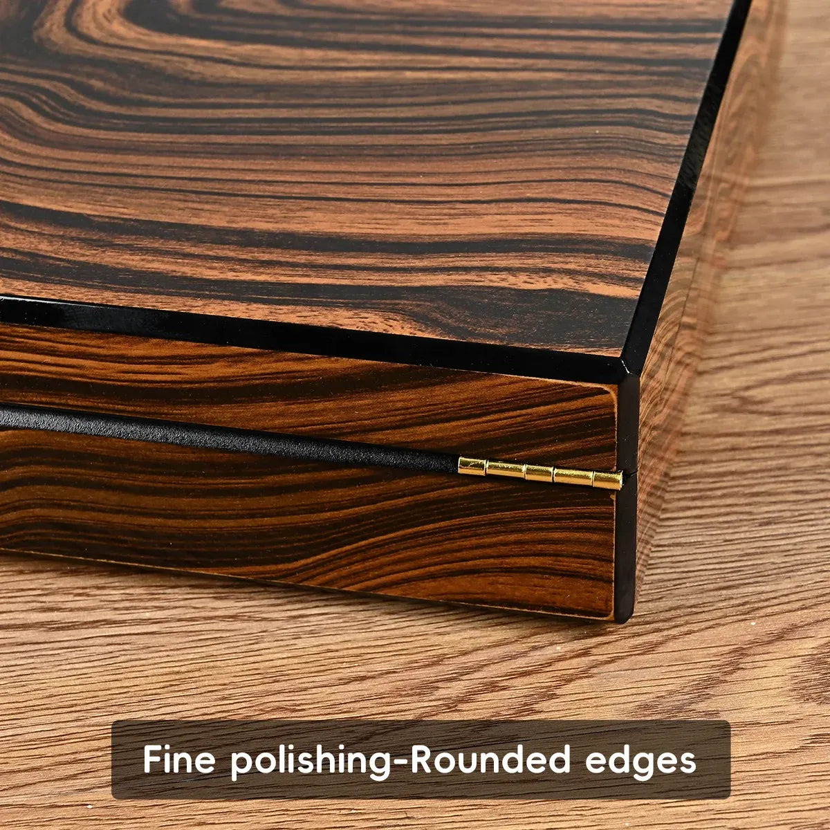 Vintage Wooden Jewellery & Keepsake Storage Box with Velvet Lining – 28.5 cm — product image 5 of 12