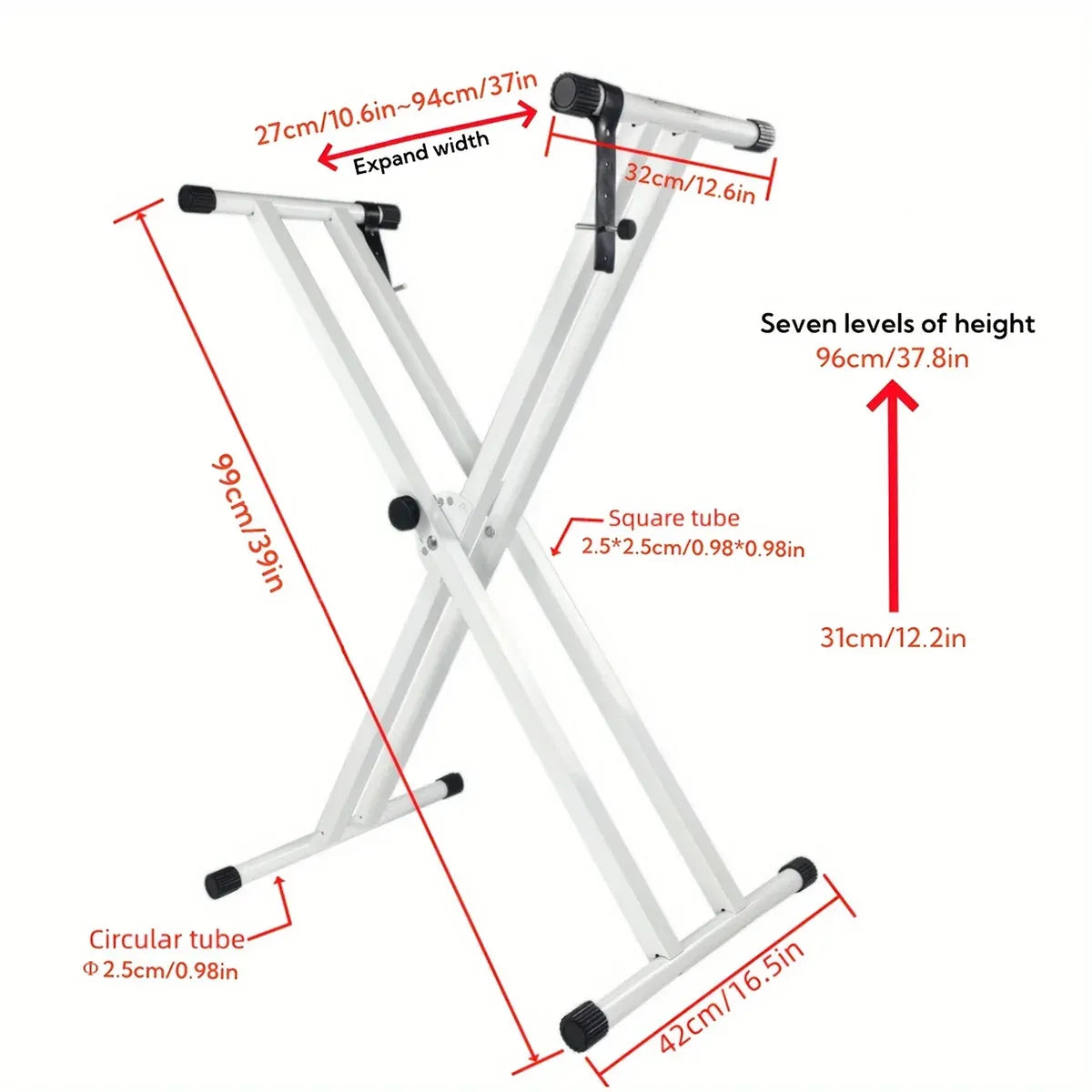 White Electronic Keyboard Stand Electronic Keyboard Stand for Home Studio — product image 3