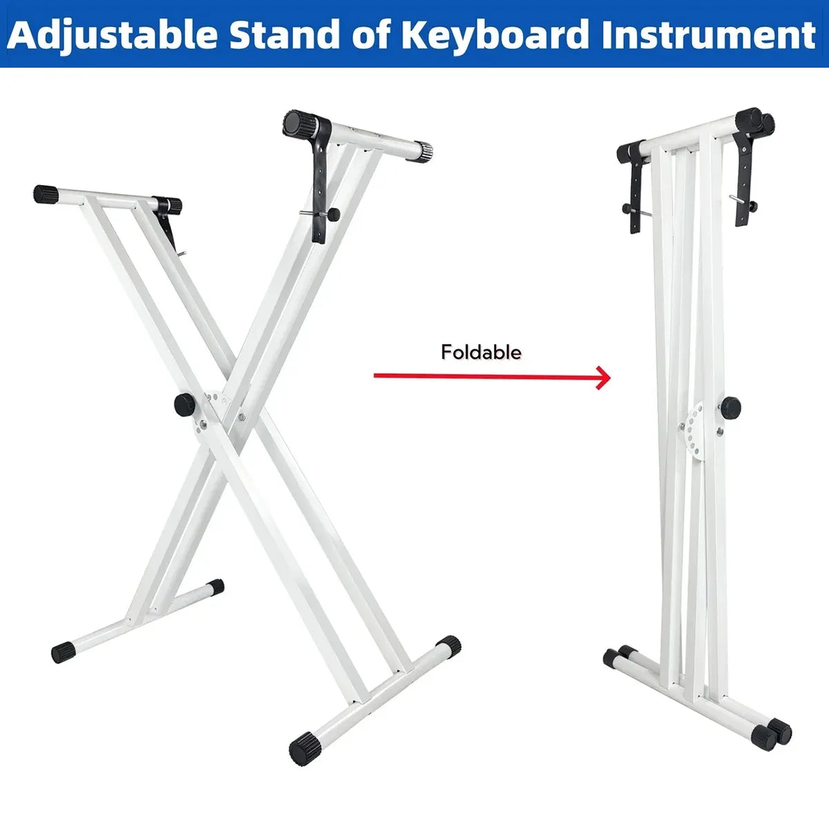 White Electronic Keyboard Stand Electronic Keyboard Stand for Home Studio — product image 5