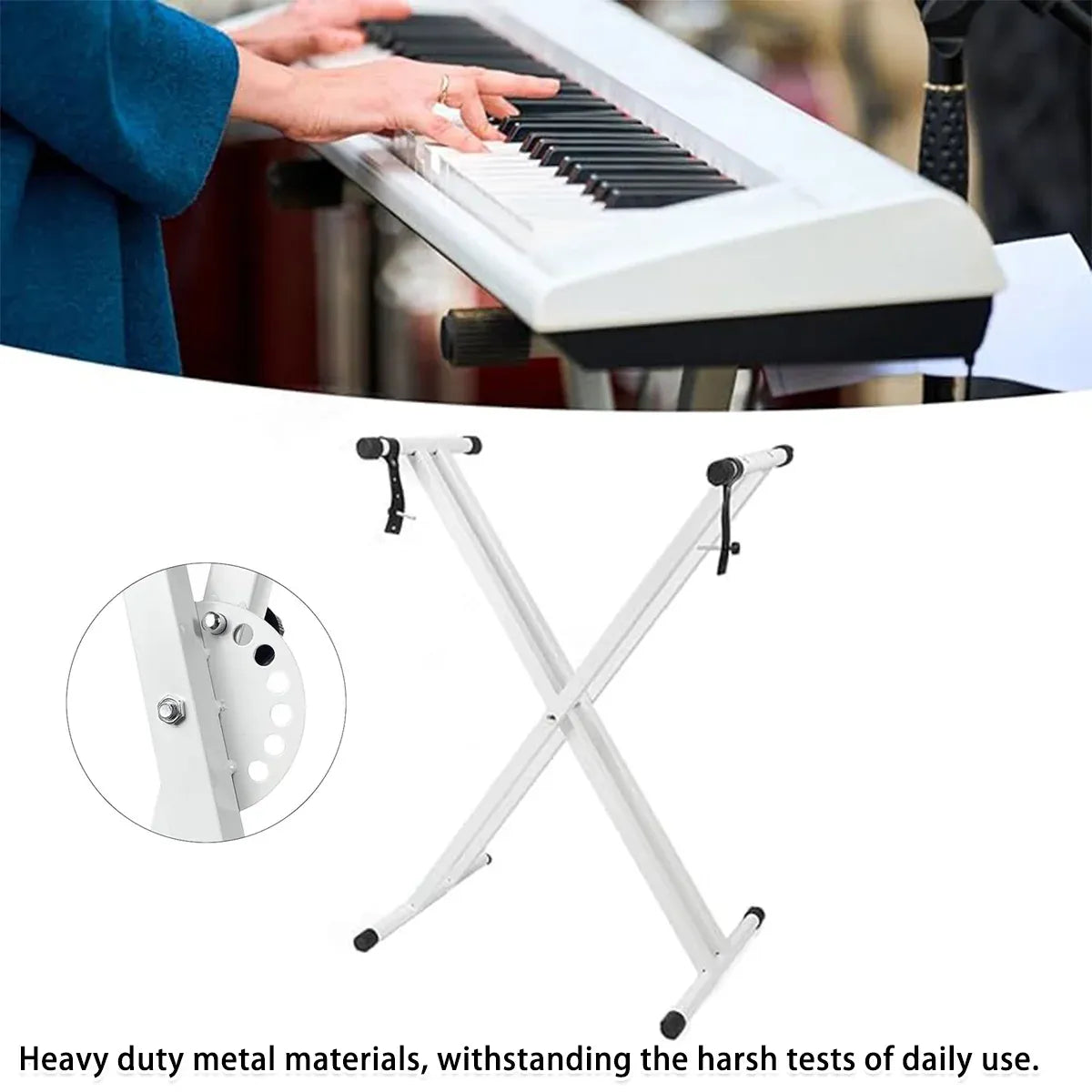 White Electronic Keyboard Stand Electronic Keyboard Stand for Home Studio — product image 14