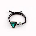Women Headband Ponytail TriangleDiamond Stretch Hair Rope Multi Colours Concise - Green