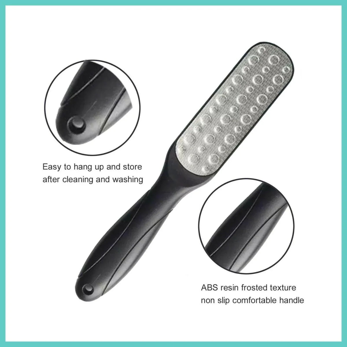 Double Sided Foot File Pedicure Rasp Scrubber Cleaner Dead Skin Callus Remover - Pink