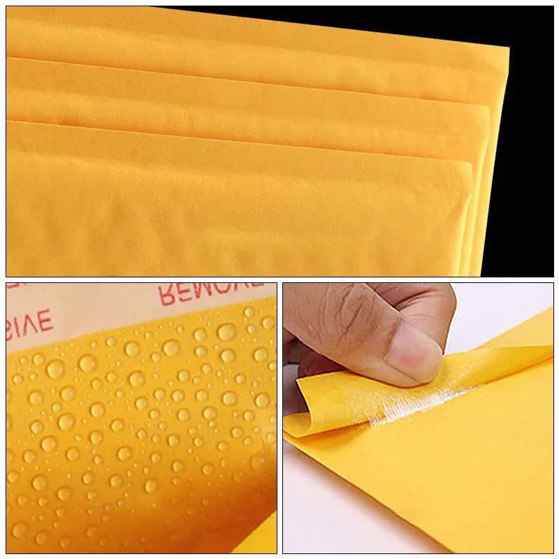 25PCS Poly Bubble Mailer Yellow Colour Multi-Size Plastic Padded Bag - 25PCS-13*23CM — product photo 9