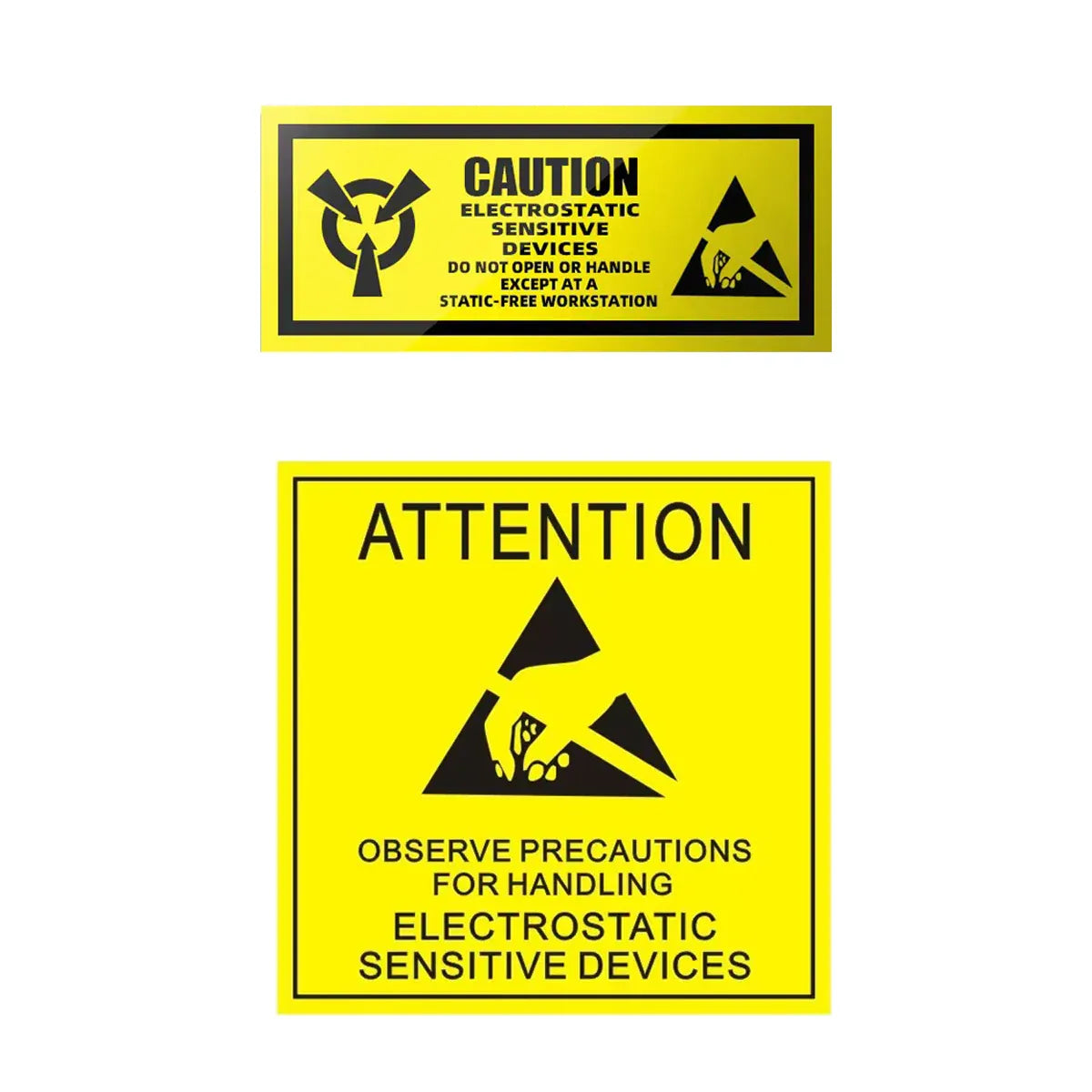 Anti Static Warning Sticker Label Easy to Use Eye-Catching for PC Electronics - 2