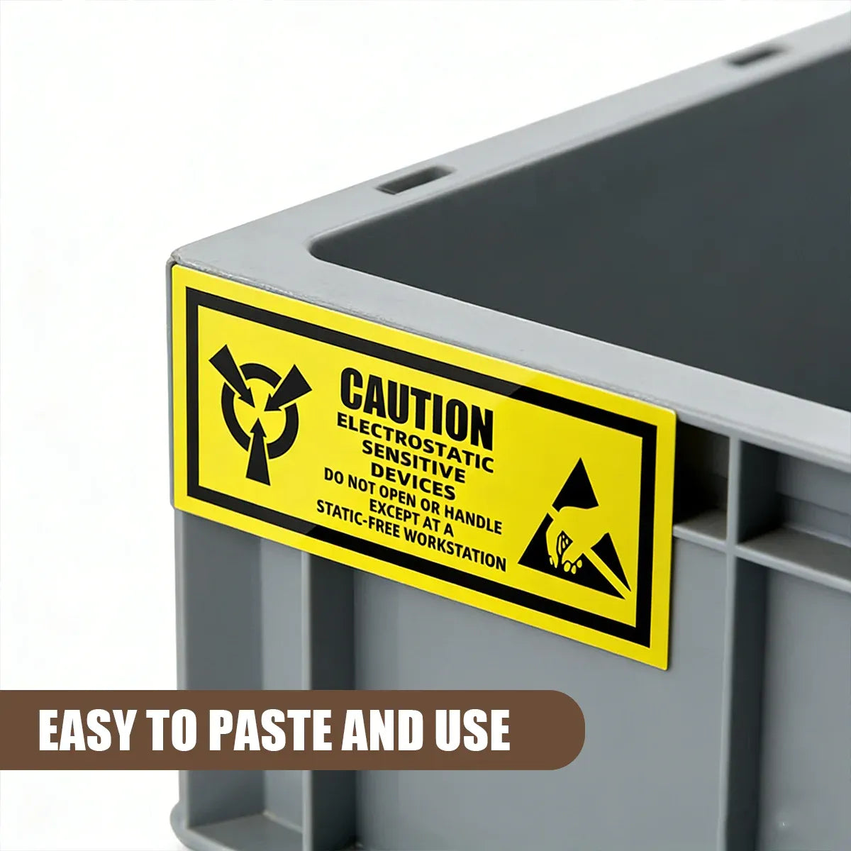 Anti Static Warning Sticker Label Easy to Use Eye-Catching for PC Electronics - 1