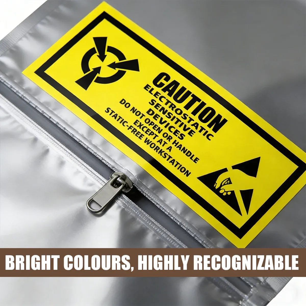Anti Static Warning Sticker Label Easy to Use Eye-Catching for PC Electronics - 1