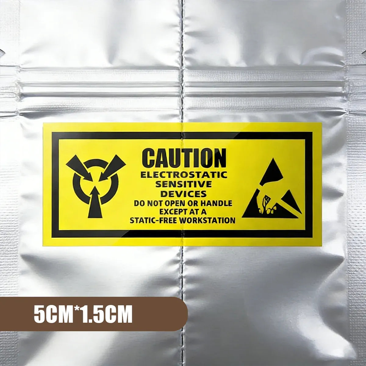 Anti Static Warning Sticker Label Easy to Use Eye-Catching for PC Electronics - 1