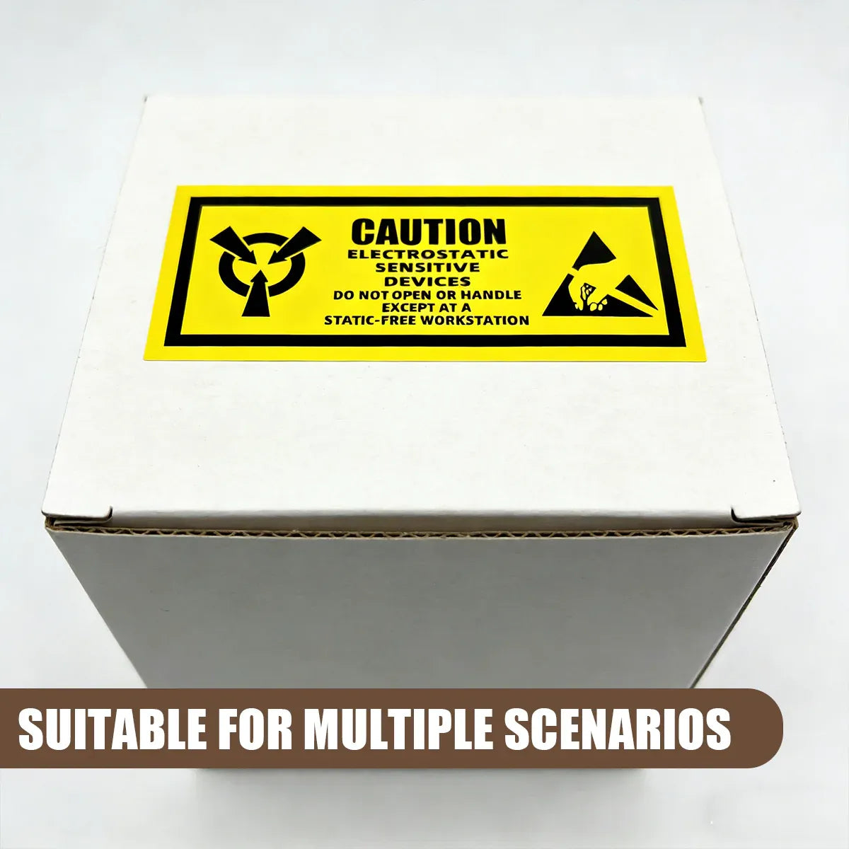 Anti Static Warning Sticker Label Easy to Use Eye-Catching for PC Electronics - 1