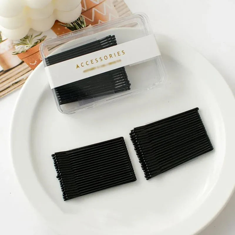 40 PCS Short Black Waved Hair Pins Bobby Pins Grips Salon Dance Hair Accessories - Short Wave Clip