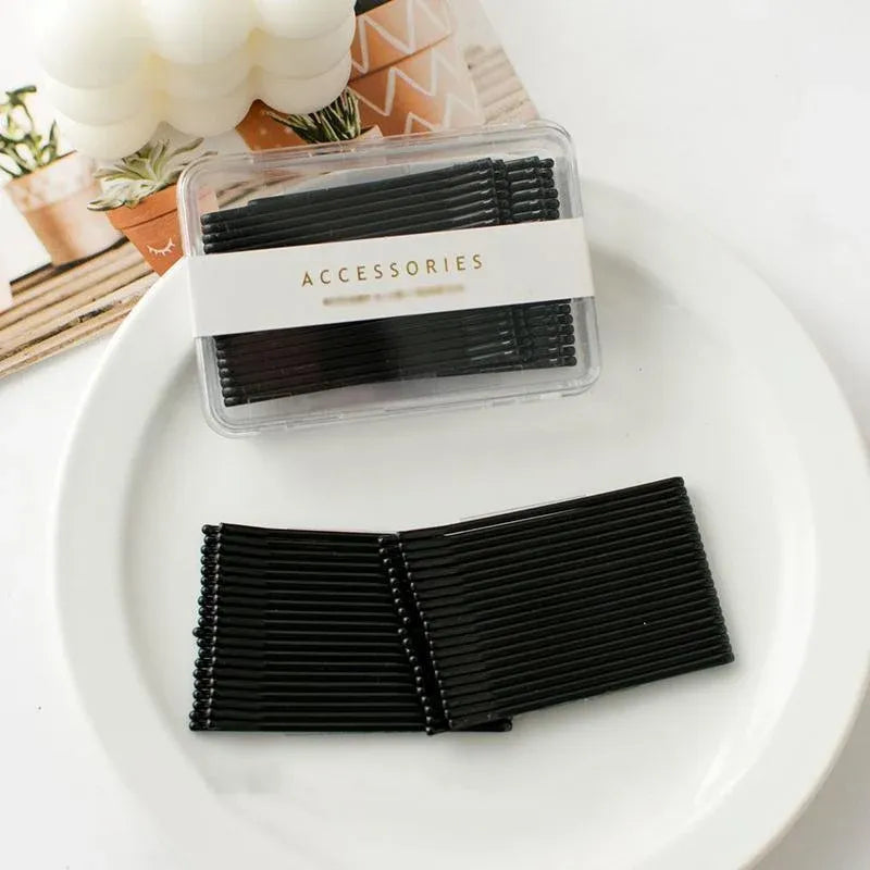 40 PCS Short Black Waved Hair Pins Bobby Pins Grips Salon Dance Hair Accessories - Short Wave Clip